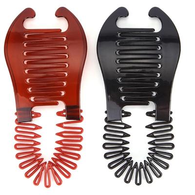 Teenager Girls High Ponytail Holder Girls Interlocked Double Side Hair Comb
