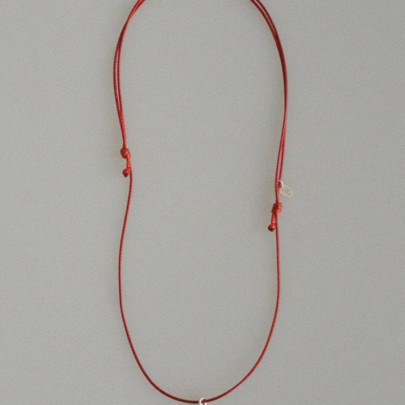 Oat Archive Drop Necklace, Red