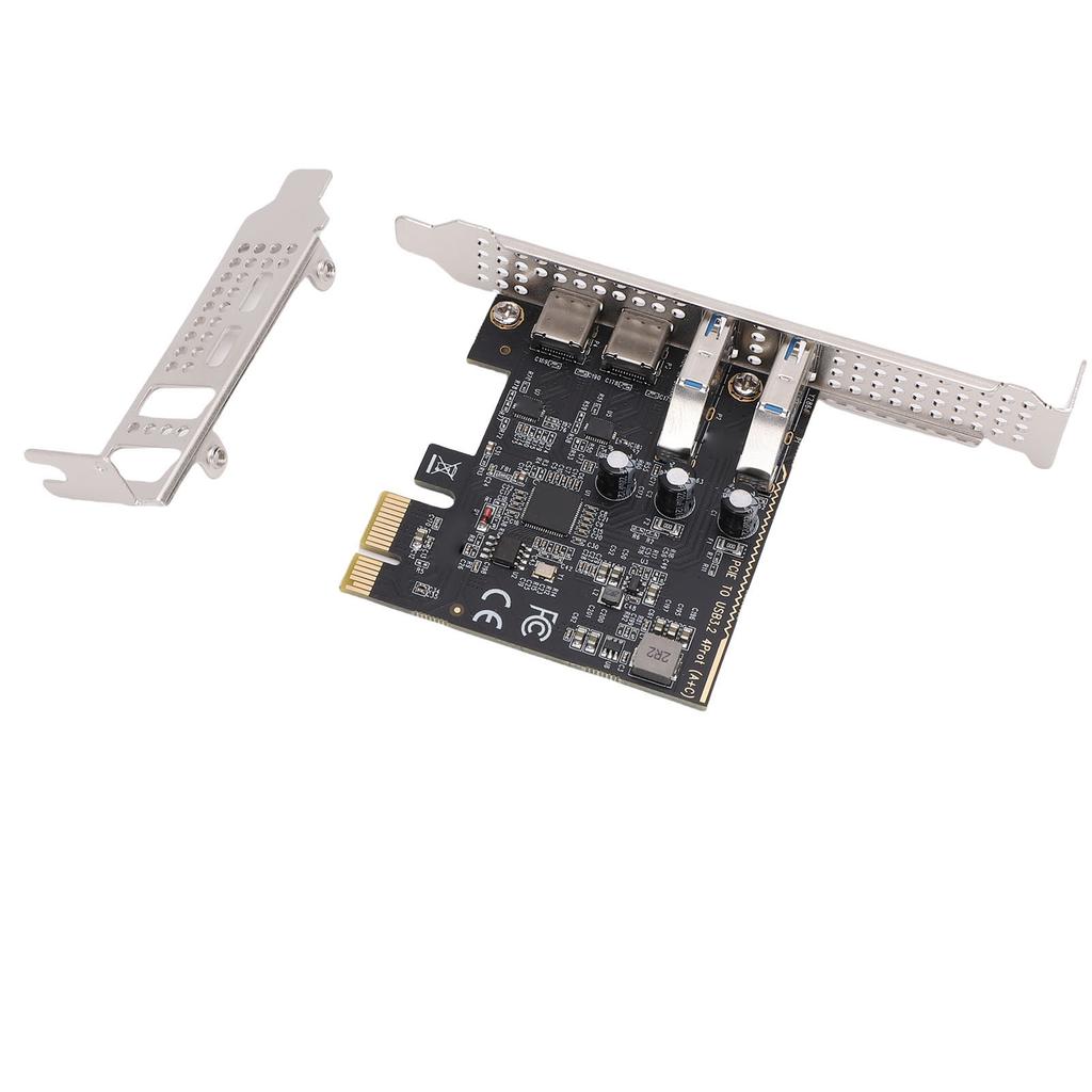 Placa de Expansão PCIe para USB 3.2 Gen 1 Largura de Banda 5Gbps 2 Portas Tipo C e 2 Portas Tipo A Adaptador PCI Express para Desktop Suporte para
