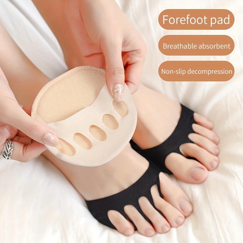 Ball of Foot Cushions Honeycomb Fabric Metatarsal Pads Invisible Socks Pads for Women and Men Reusable Forefoot Pads