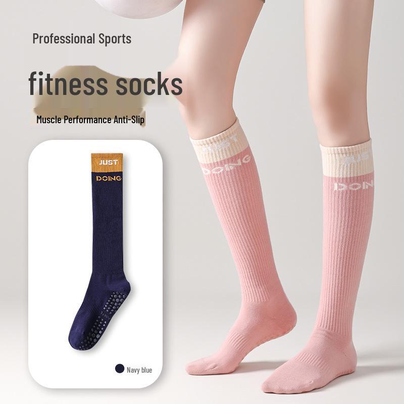 Women's Non-Slip Knee-High Yoga Pilates Cotton Socks