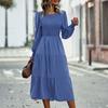 Women's Casual Fashion Sexy Slim Fit Long Sleeve Mid Length With Waist Closed Dress