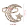 6 Pack Moon and Star Napkin Rings Festival Serviette Holder Napkin Buckles Serviette Rings Alloy Material for Napkin