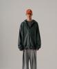 Ezkaton Heavy Loop Neck-Up Zip-Up Hoodie Deep Green Shot6743