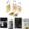 Brass Mini 3/4 Digits Number Code Lock Combination Padlock Pad Lock Resettable For Travelling Bag Door Cabinet