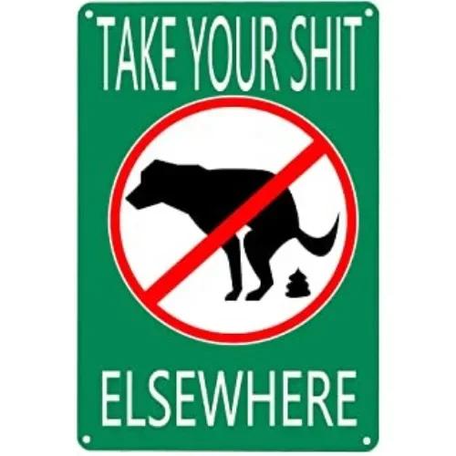 Please Be Respectful Sign  No Dog Pooping or Peeing  Durable Tin Yard Sign for Outdoor Use  Ideal for Home Decor Wall Decor P