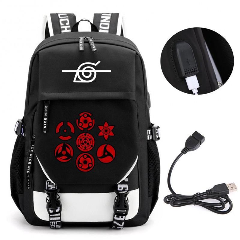 Großes Fassungsvermögen Anime Naruto Inspiriertes Rucksack für Teenager Schüler Tägliche Nutzung Laptop Reisetasche Urbaner Stil