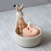 Lovely Candle Stand Ceramic Rabbit Tealight Holder for Easter and Everyday Use Decorative Candlestick