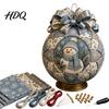 Christmas Patchwork Ornament Kit Quilted Fabric Ball DIY Kit Craft Material Pack Handmade for Beginner Xmas Tree Hanging Decor Adults Family