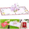 Stylish 3D Popup Paper Card Bright 3D Flower House Popup Card Elegant Moving Gift for Friend and Family