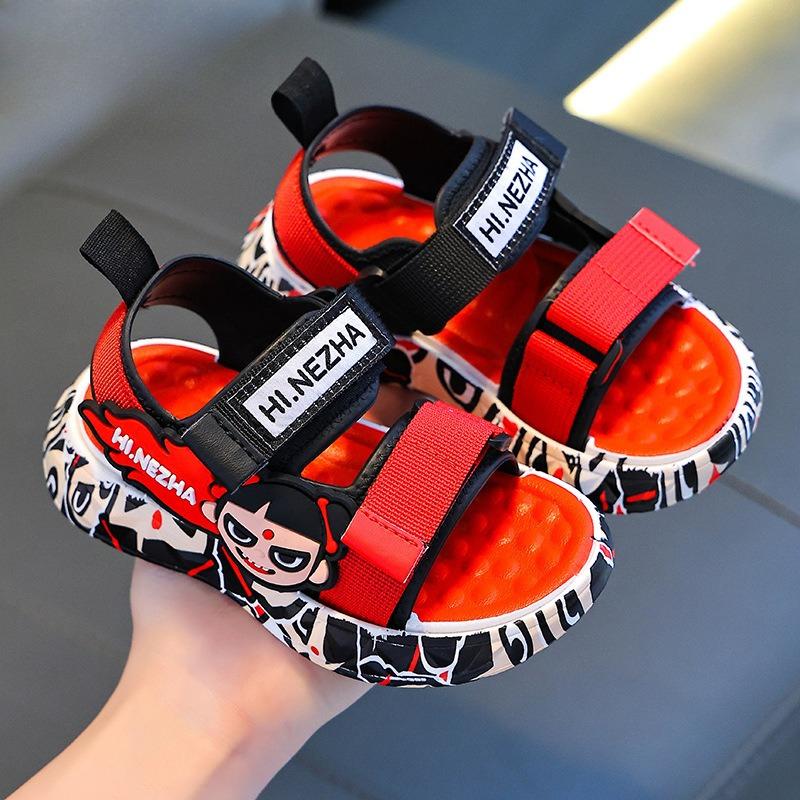 Boy s Shoes - Anti-slip Soft-soled Cool Anti-odor Cartoon Slippers 24 красный