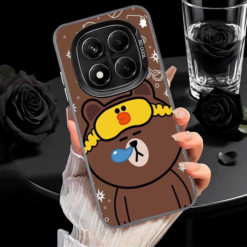 Cartoon Bear Brown Rabbit Soft Phone Case for Xiaomi Redmi Note 13 14 15 Pro Plus 12S 12 11S 11 11T 10S 10 Shockproof Cover Back
