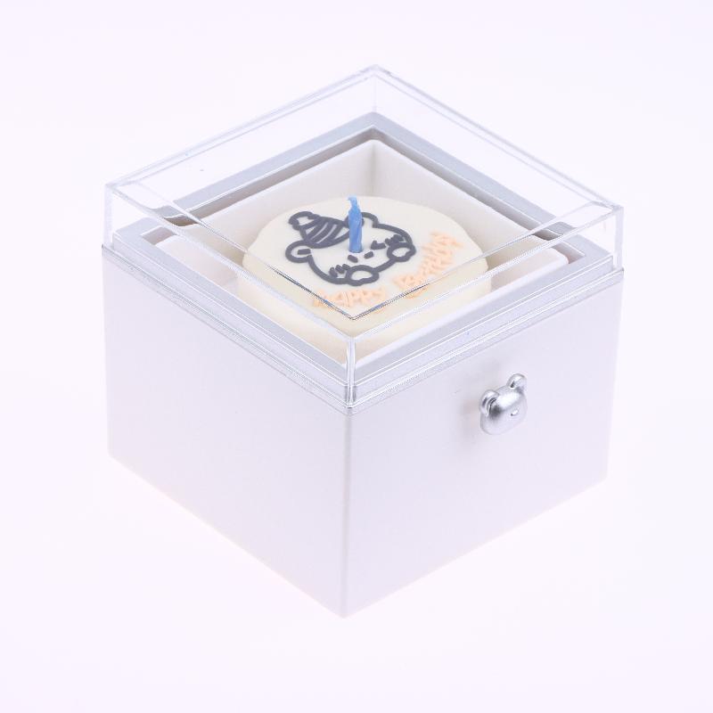 

1 Pc Creative Rotating Candle Birthday Box - Surprise Cake Gift Box for Ring Necklace Storage Strong Festive Atmosphere Other серебряный