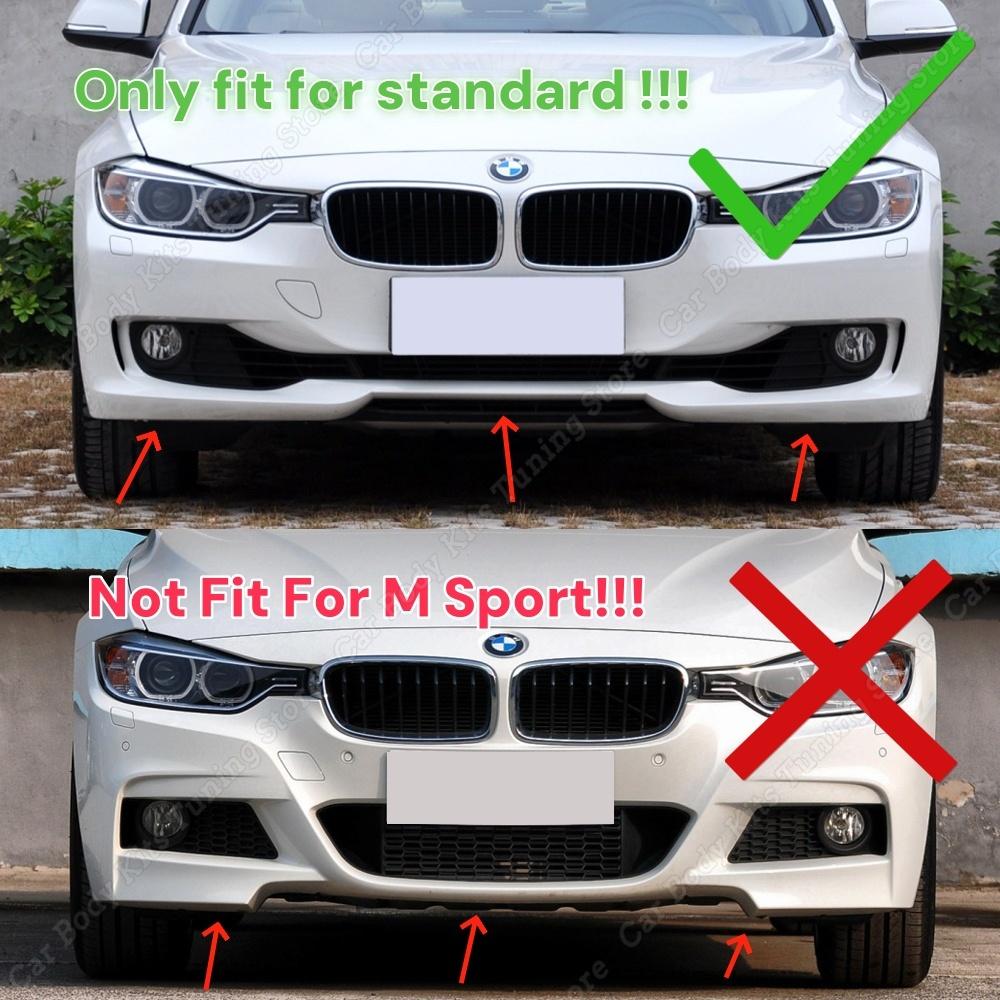 Per BMW Serie 3 F30 F31 2013-2019 Sottoparaurti Anteriore Splitter Lip Diffusore Spoiler Copertura Protettiva Protezione Deflettore Labbri Nero Lucido