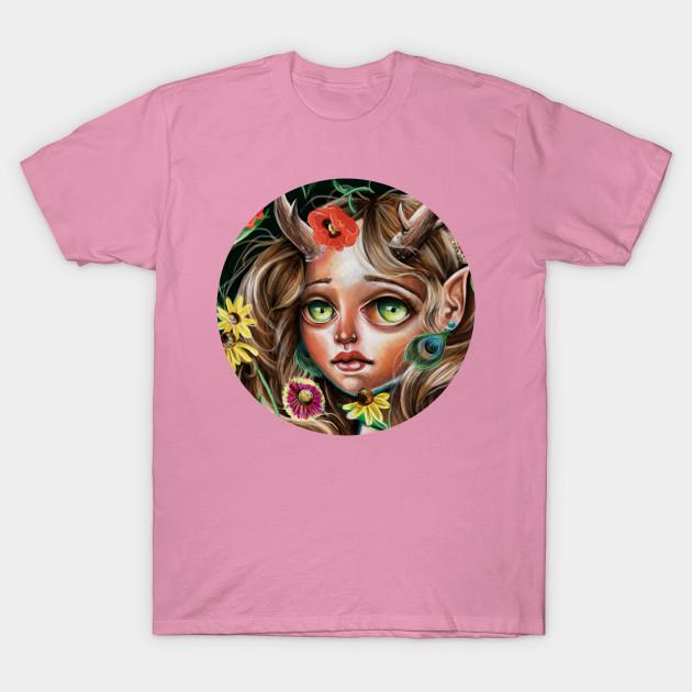 T Shirt Women Wildflower Forest Nymph Harajuku Print Kawaii Tshirt Summer Short Sleeve Female T-Shirt Top Tee