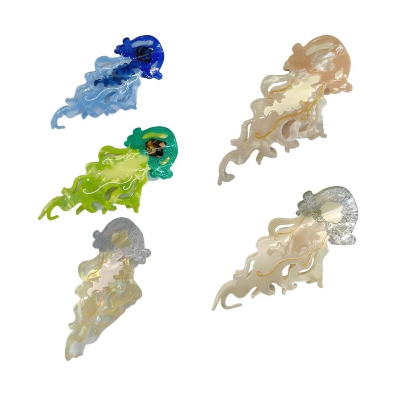 Fashionable Jellyfish Shaped Acetate Hair Clip Women's Hair Accessory For Women Seeking Fashion And Individuality