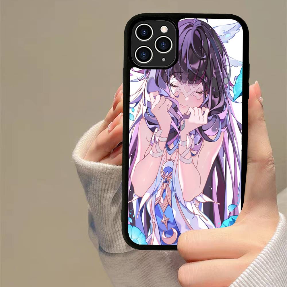 Genshin Impact Columbina PC+TPU Phone Case For iPhone 17 16 15 14 13 12 11 Pro Max Plus Kawaii Cartoon Cover