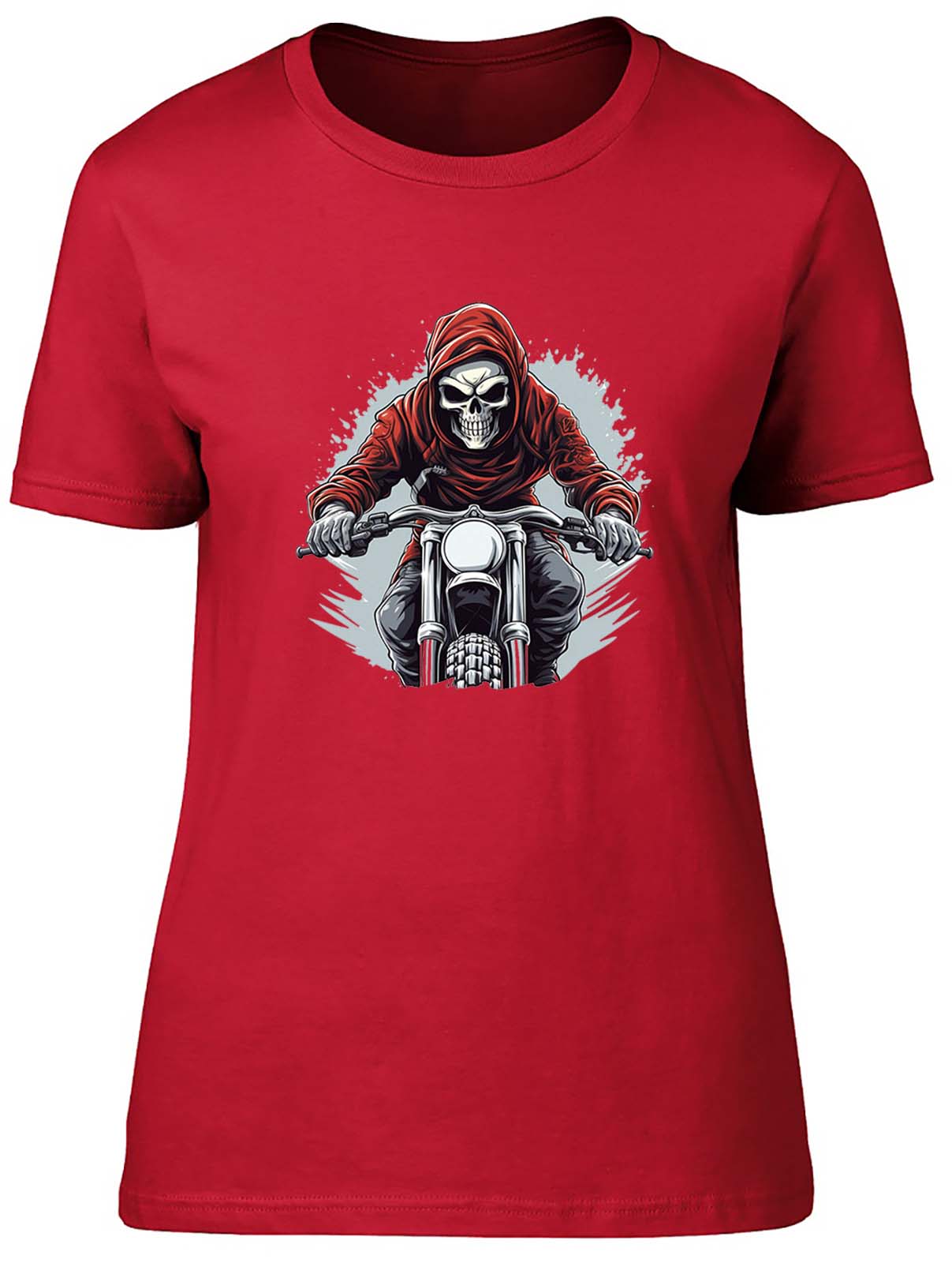 Skeleton Biker Unisexs TShirt Motorbike Skull Gothic Punk Bike Ladies Gift Tee 2XL