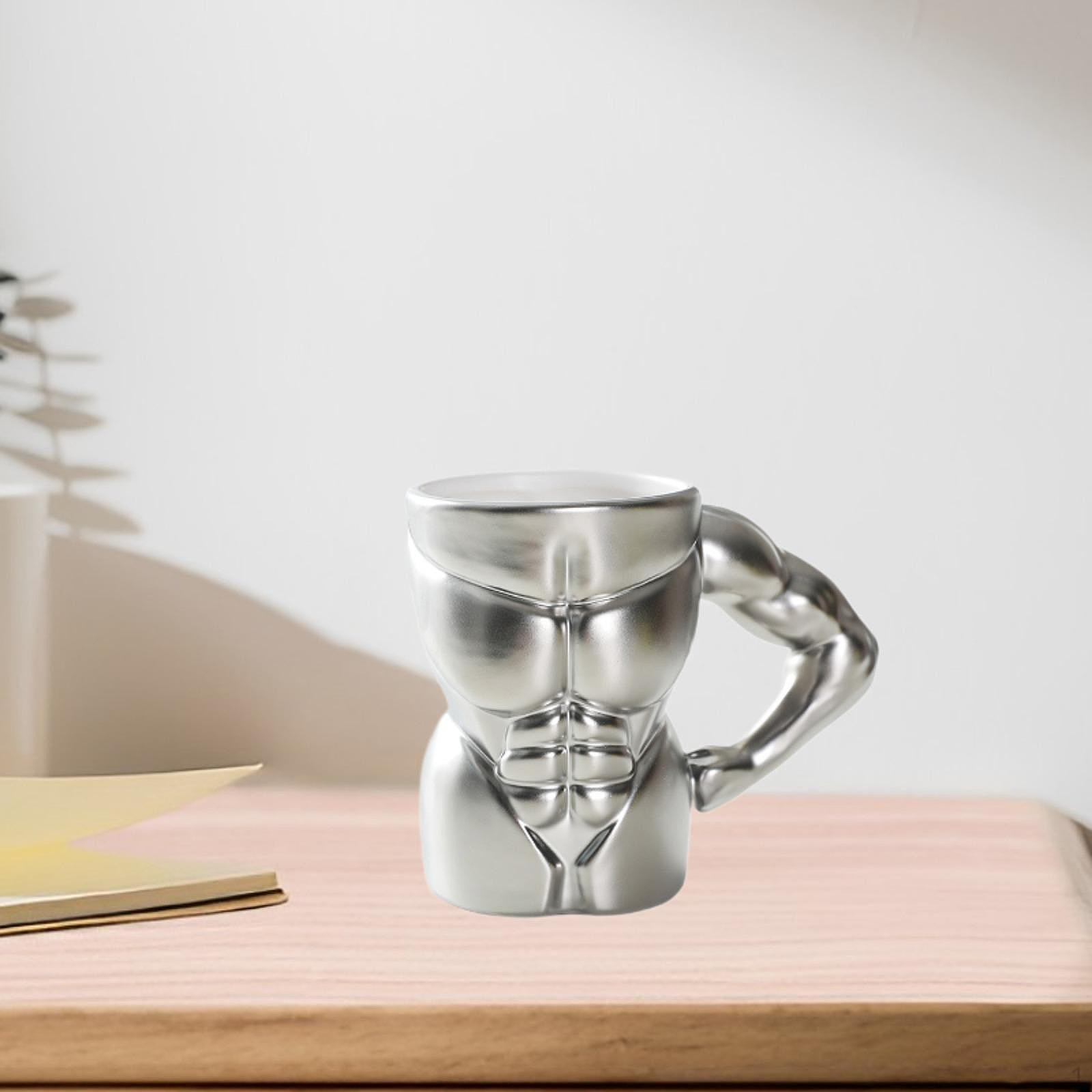 

Керамическая кружка 300 мл, посуда для напитков, креативная декоративная кофейная чашка с ручкой для кухни, кафе, полдень Silver and White