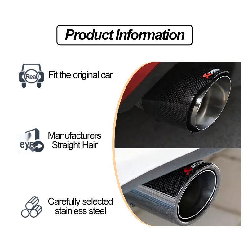 Gebogene Auspuffspitze aus Kohlefaser für Corolla, Levin, Civic, Xingge, Rui, Fang, Xuanyi, Tianlai
