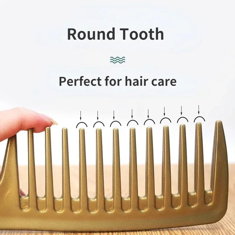 Thick Wide Tooth Comb Heat Resistant Hairdressing Hair Brush Durable Plastic Anti Static Detangling Hair Comb for Curly Wet Hair