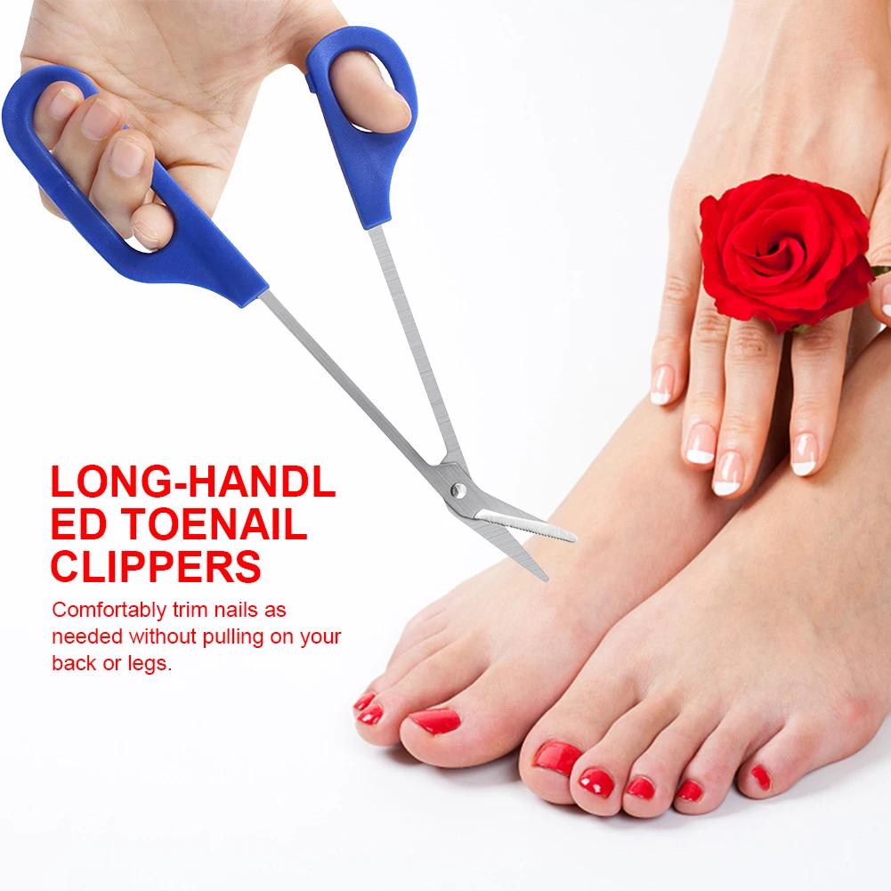 2 stk Negleklippere Komfortabelt grep Trimmer Cuticle Saks Rustfritt stål Tykk inngrodd neglesaks Neglepleieverktøy for menn kvinner