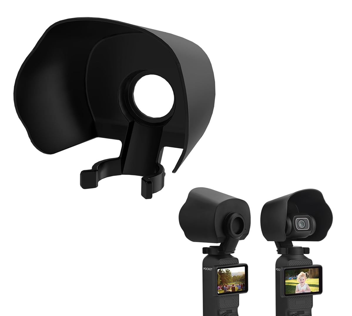 

SHEAWA Lens Hood for DJI Osmo Pocket Lens Blocks Unwanted Accessories 3, Sunshade, Protection, Light,