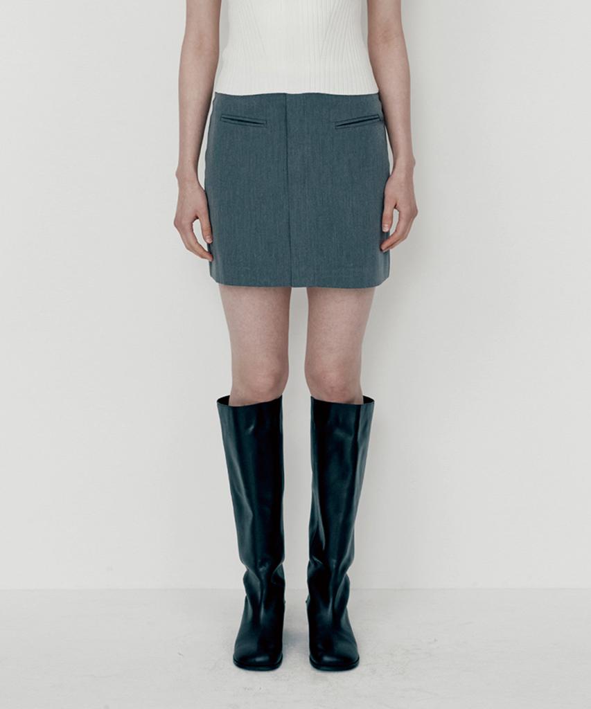Moseullu Mini Lip Skirt Pants (Grey)
