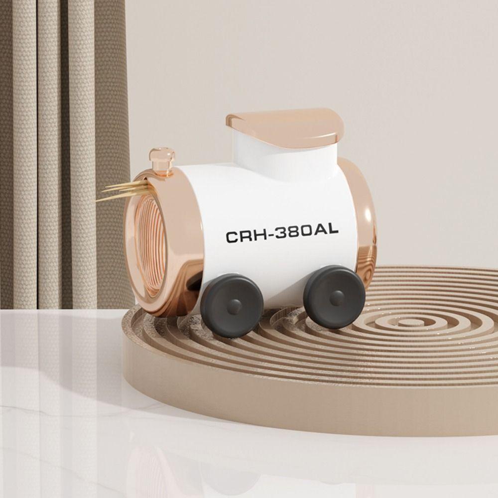 Cute Toothpick Box Ornament Cartoon Train Toothpick Can Portable Automatic Toothpick Can Hotel