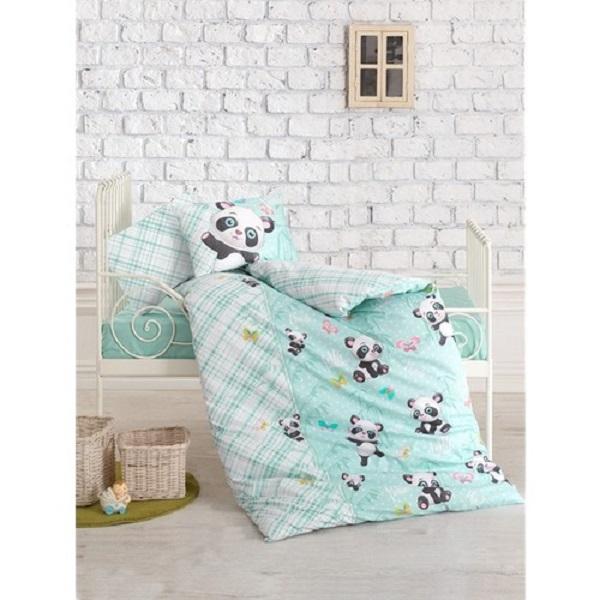 

Комплект пододеяльников для новорожденных - Panda Mint