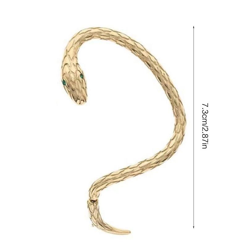 Orecchini a clip geometrici a forma di morso di serpente europei e americani Gioielli da donna Orecchini animali Punk Cartilagine Orecchini in lega