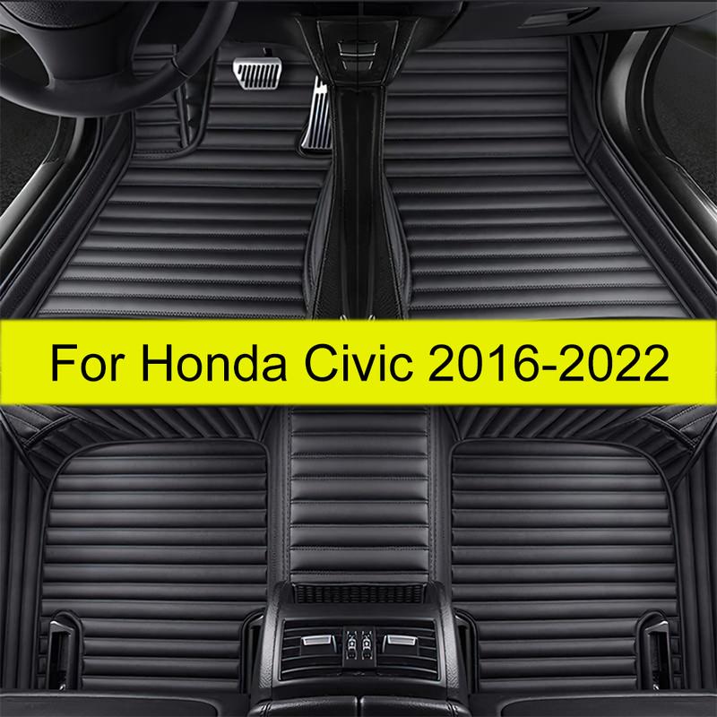 Car floor mats for Honda Civic 2016 2017 2018      auto foot Pads automobile carpet cover
