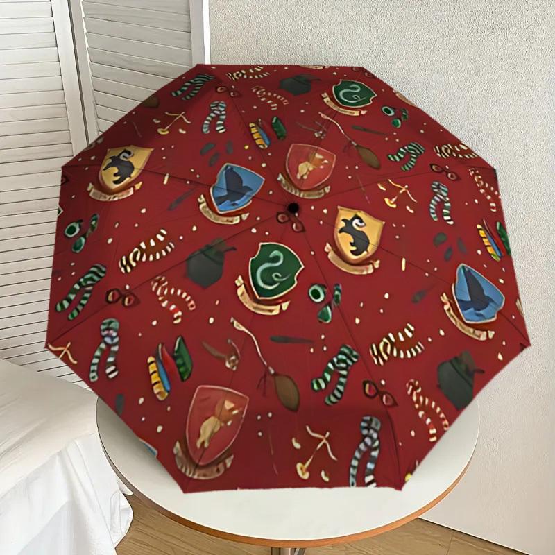 1PC Slytherin Scarves Umbrella-8-Rib Reinforced, Automatic Open, Lightweight & Durable, Cute Fashion Accessory for Outdoor, D2625