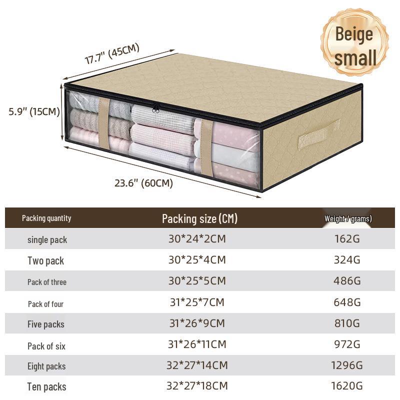 Non-woven Extra-Large Dustproof Storage Bag for Clothing Under Bed Storage Bag, Single