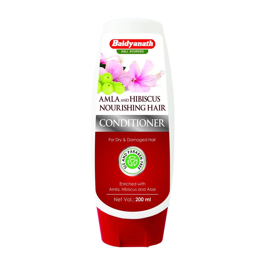 Baidyanath Amla Hibiscus Nourishing Hair Conditioner For Dry Damaged Hair 200 ML x Pack Of 2