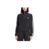 Adidas Originals Loose Polar Fleece Sweatshirt Half Zip Comfortable Striped Women Sweatshirt Black IY7266