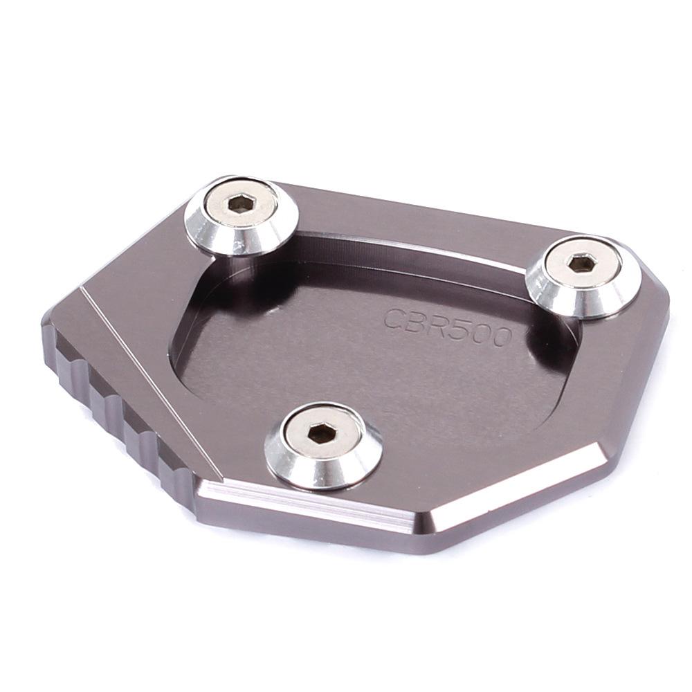 Professional Aluminum Motorcycle Kickstand Side Stand Extension Pad Plate Cover for CB400 NC700 CB250F