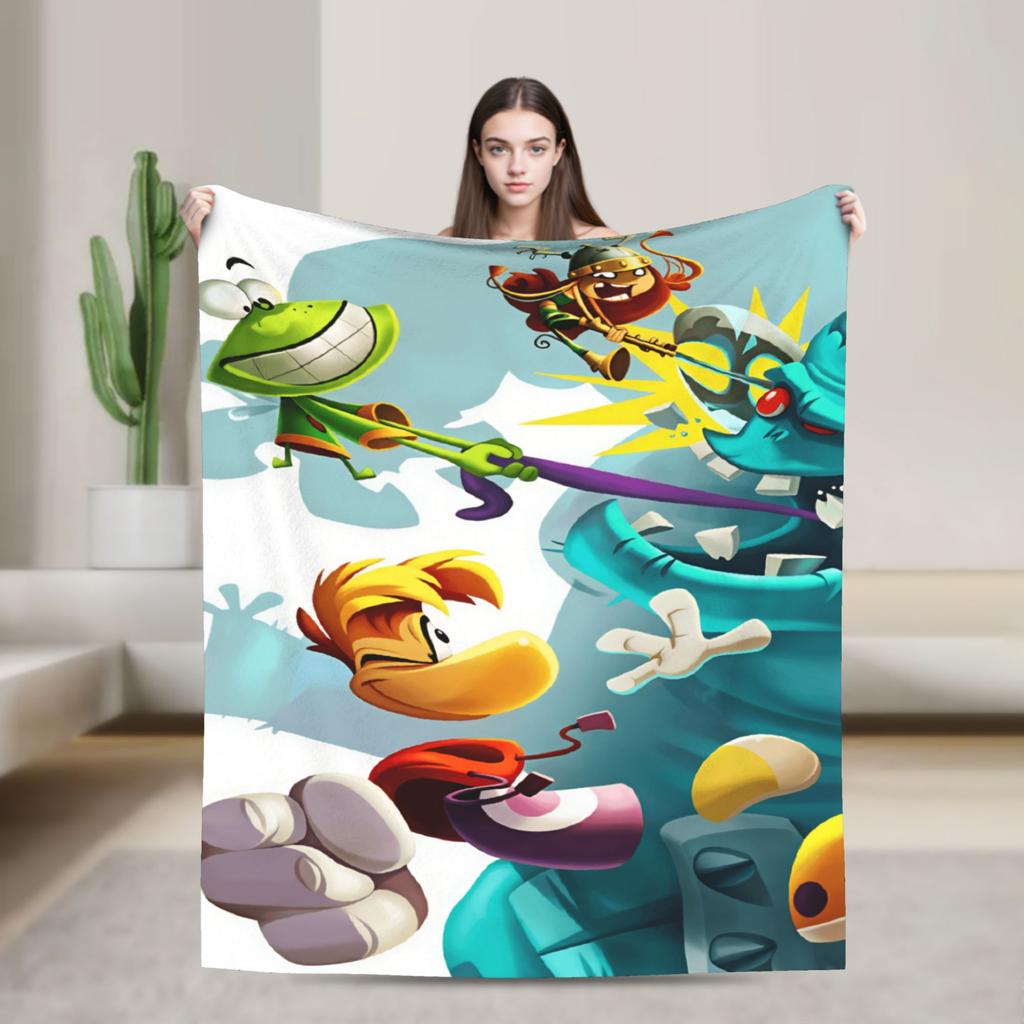 Атака Летающего Кулака Плед Rayman Уютный для Дивана Дома Модный Плед Зимний для Путешествий Фланелевое Покрывало