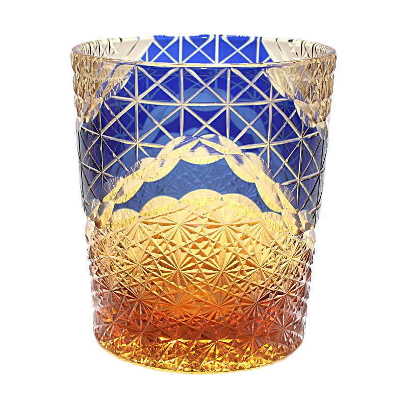 Edo Kiriko Hand-Carved Crystal Whiskey Glass