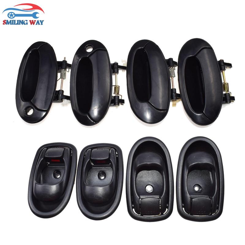 4pcs Outside or 4pcs Ide Door Handle Front Rear Left Driver Passenger Right For Hyundai Elantra 1996 1997 1998 1999 2000