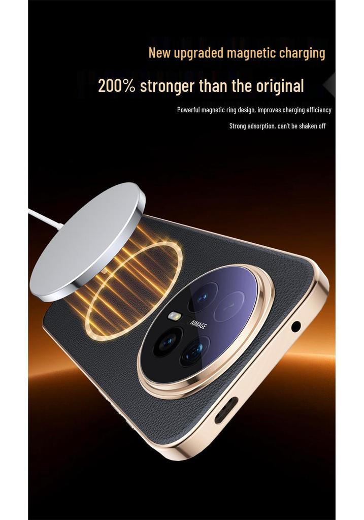 Kompatible Honor Magic8/Magic8 Pro Magnetische Adsorptions-Handyhülle mit Linsenfolie für Geschäftsleute