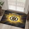 Boston Bruins Design Křišťálový Sametový Koberec Útulný Ne?Protiskluzová tištěná předložka do ložnice, obývacího pokoje, předsíně