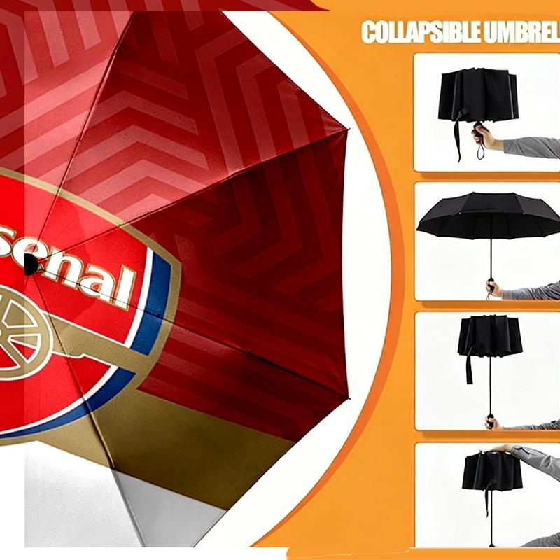 Arsenal F.C Print Umbrella Automatic Opening/ Closing - Portable Foldable Design - Daily use for Travel/Outdoor - Gift for Birthday