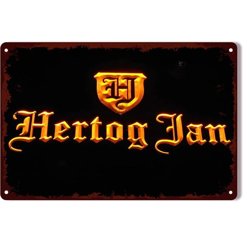 Retro Beer Posters Home Decor Plate Vintage Metal Tin Sign Hertog Jan Metal Plaque Pub Bar Wall Room Decoration