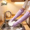 Rubber Gloves for Laundry Extended Waterproof Dishwashing Gloves, Anti-slip Grip Natural Latex Elbow Length Long Work Protective Durable Cleaning And