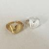 BF CLUB  Silver Color Rings for Women Fashion Geometric Handmade Irregular Heart Gold Ring Party Christmas Gift