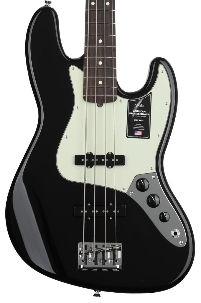 Fender Electric Bass American Professional II Jazz Rosewood Black Bass®, Fingerboard,