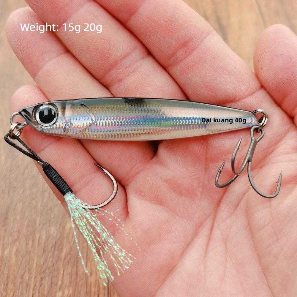 Drag Cast Design Vertical Metal Jig Metal Material Sea Bass Spoon Saltwater Lures Shore Fishing