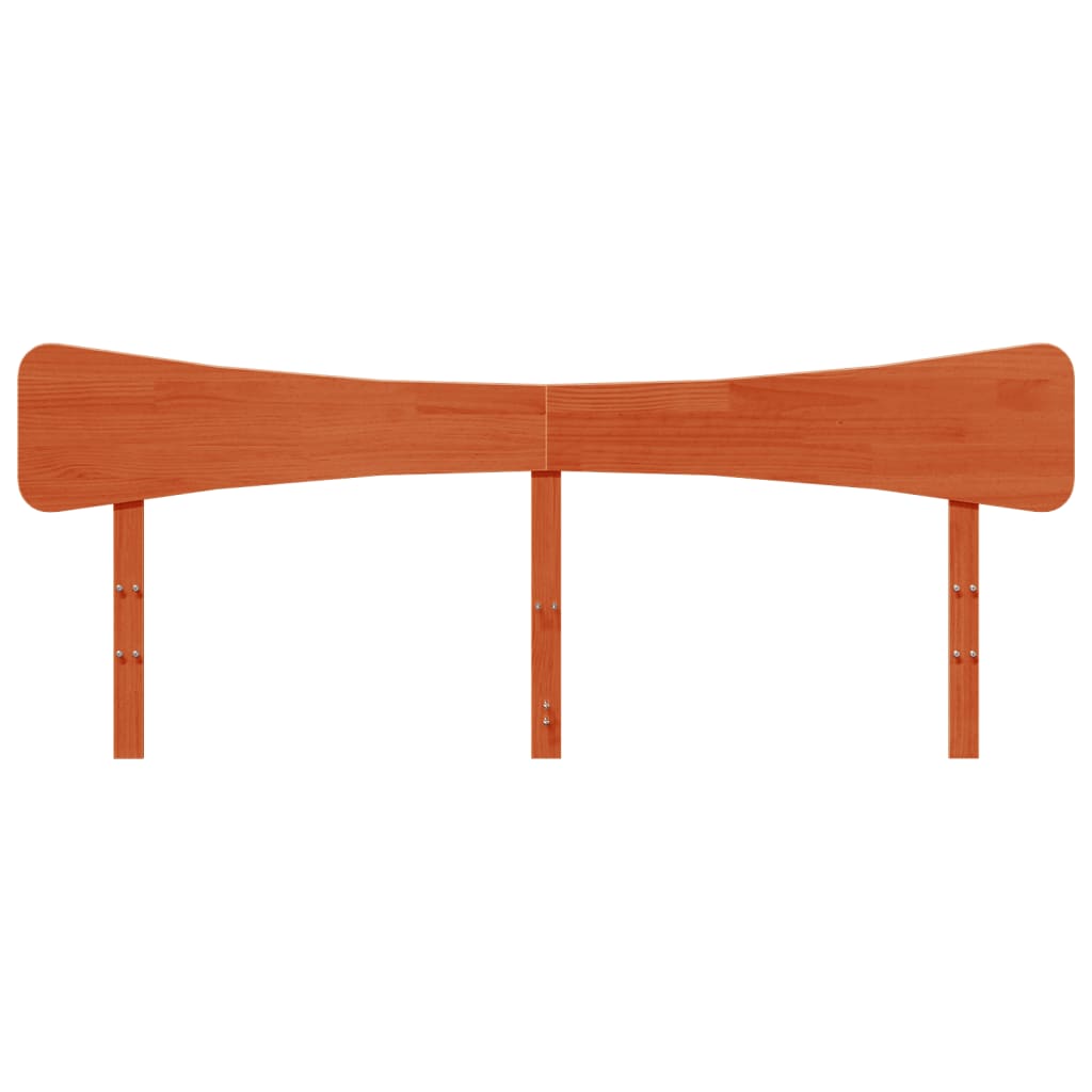 Headboard Wax Brown 200 cm Solid Pine Wood