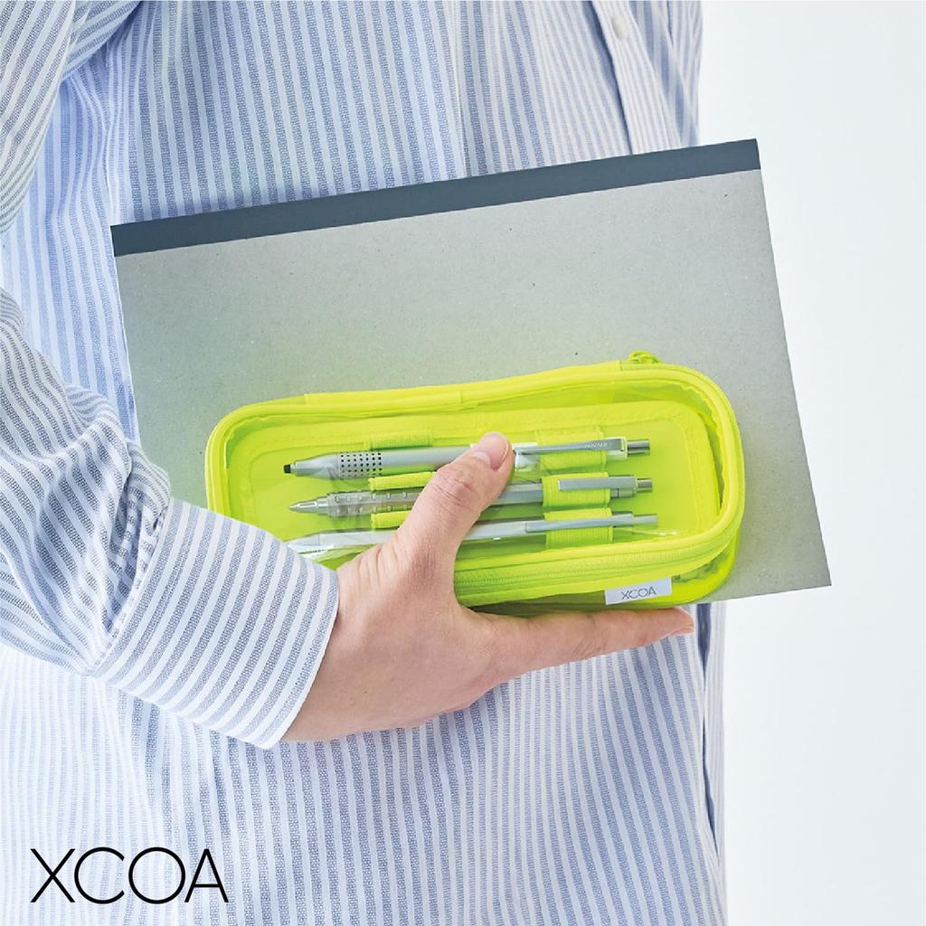 LIHIT LAB XCOA Reversible Clear Pen Light Neon Yellow Case, A3810-5